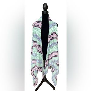 Long Flowy Aztec Pattern Vest